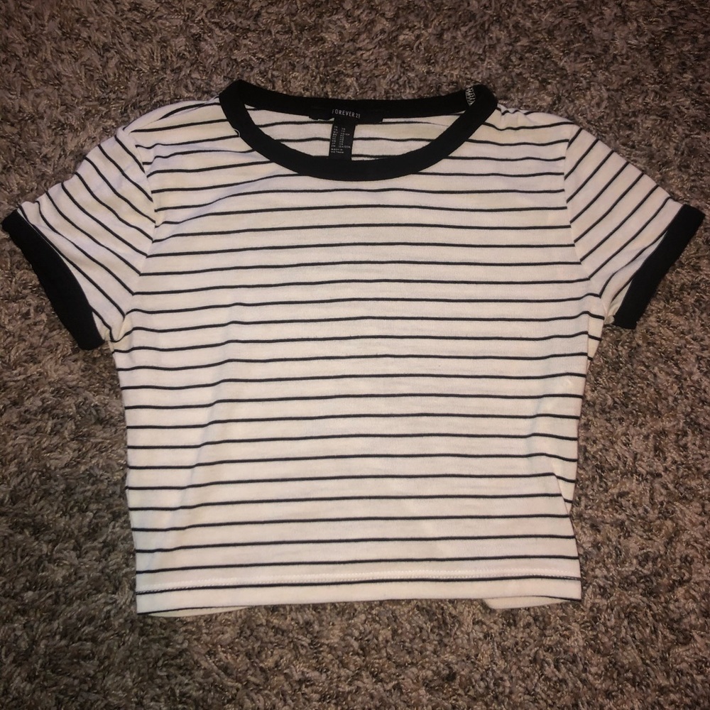 Cropped Striped Tshirt